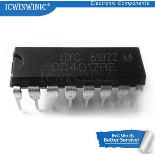 100piece CD4017BE CD4017 DIP16 DIP CD4017B In Stock