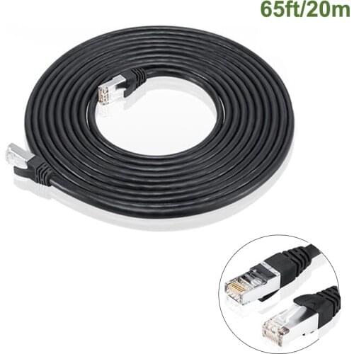 20m Flat Ethernet Cable Computer Network Cable Cat6 Twisted Pair 8 core Network Cable For ADSL HUB Camera Router ATM UTP Cable