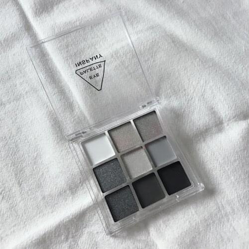 2021 New 9 Color Smoky Makeup Eyeshadow Pearlescent Matte Granny Grey Makeup Palette Cosmetics TSLM1