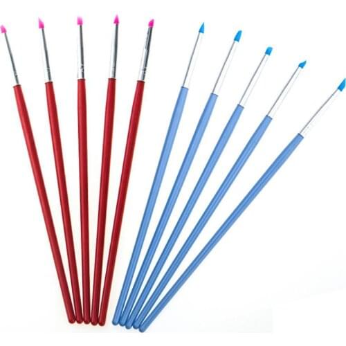 5Pcs Hollow Carving Nail Art Pen Sculpture Emboss Shaping Nails Decoration Tools DIY Manicure Dotting Pen Tools Set