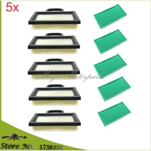 5x Air Filter Set For Briggs & Stratton 499486 499486S 273638 273638S 5063H 5063K 5069 695667 698754 5069 John Deere GY20575