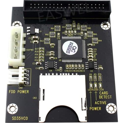 SD SDHC Memory Card to 3.5" 40 Pin Male IDE Hard Disk Drive Adapter Converter