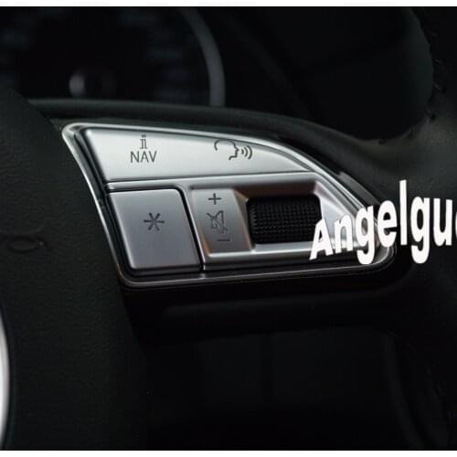 Angelguoguo Car Steering Wheel Button Decoration For Audi Q3 Q5 A1 A3 A4 A5 A7 A4L Car-Stying