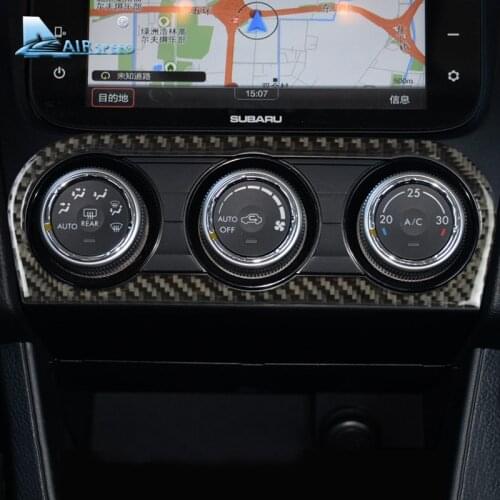 Airspeed 1 piece carbon fiber AC air condition frame sticker for subaru forester XV 2013 2014 2015 2016 car-styling