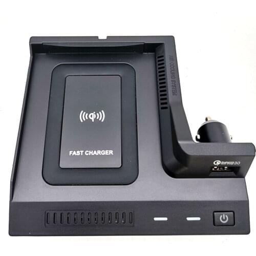 10W Car Console Wireless Phone Charger Pad For Mercedes Benz C GLC Class C64 AMG Drive left