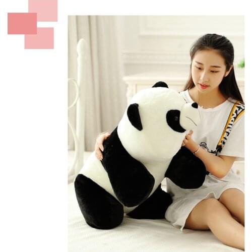 Large 90cm prone panda plush toy panda doll soft throw pillow birthday gift, Xmas gift 0323
