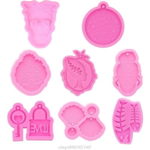 Keychain Epoxy Resin Mold Key Chain Pendants Silicone Mould DIY Crafts Decorations Casting Tool M29 21 Dropship