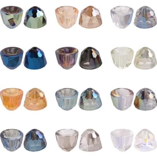 50Pcs Austria Crystal Pendant Bell Shape 8mm Glass Faceted Beads Crafts Meterial Jewelry Making Earing Supplier Accessories