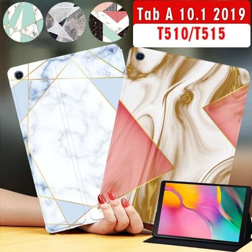 Tablet Case for Samsung Galaxy Tab A 10.1 Inch 2019 T510/T515 Anti-Fall Shape Series Tablet Cover Case+ Free Stylus