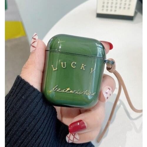 For Airpods 12 Case Lucky Gray Soft Silicone for Airpod Pro Case Wireless Bluetooth Earphone Case for AirPods 1 2 3 Case