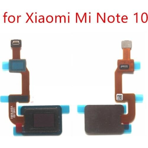 For Xiaomi Mi Note 10 Fingerprint Sensor Scanner Connector Home Button Key Touch ID Flex Cable Repair Spare Parts Test QC