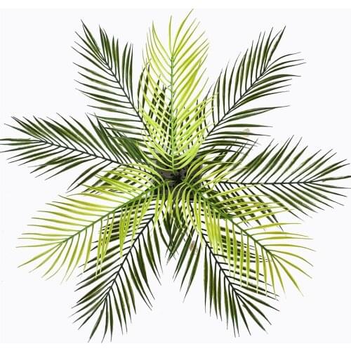 Home Green Potted Simulation Plants Plastic Coconut Palm Turtle Leaf Decorations For Home Wedding Background DIY Fake Plants
