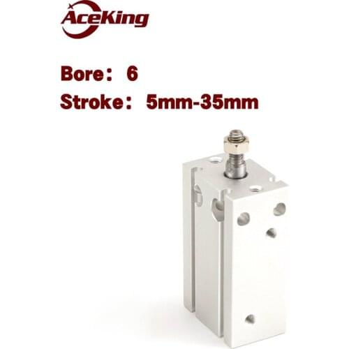 Small pneumatic MD6 - by 15/30/45/60/75% / 20/25/30/35/40/45/50 - S, a guest free installation cylinder MTD MSD