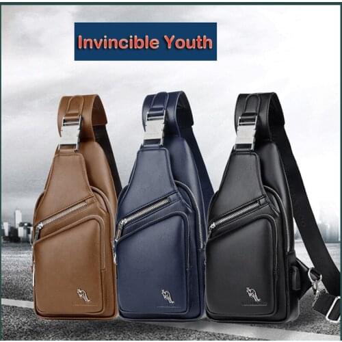 Usb Charging Multifunction Chest Bag for Men Business Fashion Single Shoulder Crossbody Bag Male Travel Phone Storage Pack