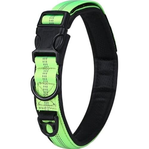 Neoprene Padded Dog Collar Reflective Running Dog Collar Premium Quality Sports Collar Extra Comfort for Active Dogs