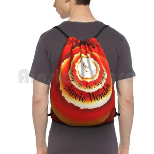 Songs In The Key Of Life Backpack Drawstring Bags Gym Bag Waterproof Songs In The Key Of Life Stevie New Hot Music