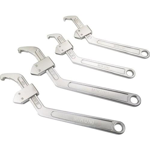 Adjustable Wrench Water Meter Cover Special Spanner Torque Wrench Side Hole Hook Nut Wrench Repair Tools Llave Inglesa