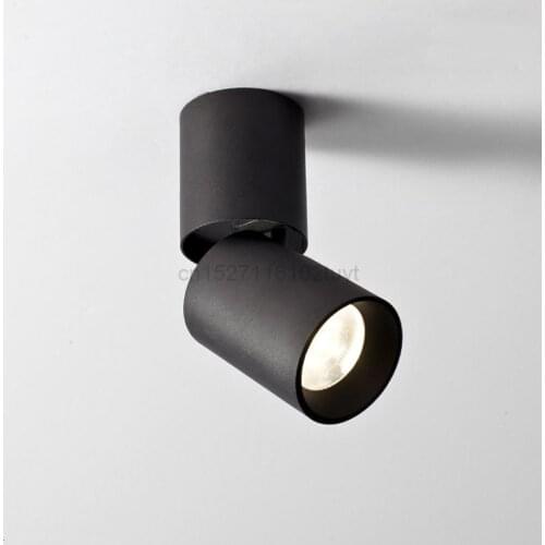 10pcs Led Spotlights Surface Mounted Embedded Ceiling Light Living Room Adjust Left And Right 9w 15w Cree Cob Downlight