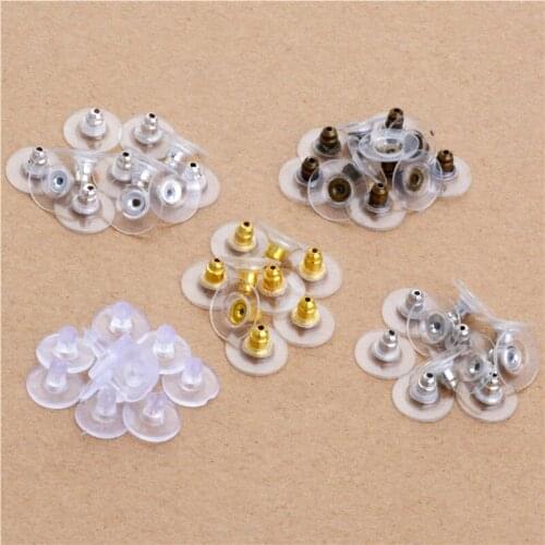 100pcs lot silicone round Earring Backsilicone round Earring Back Stoppers for DIY earring Jewelry Findings