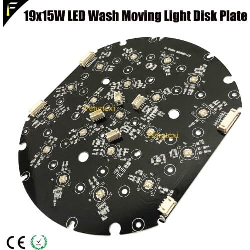 19x15w 19*15w RGBW 4in1 LED Pate Zoom Wash Moving Head Light Welding 15w LED Disk Plate Fitting Card Board