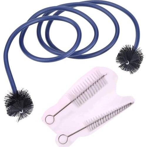 3pcs/set Plastic Trumpet Cleaning Brush Scrubbing Tool Musical Instrument Cleaning Brush Tool Kit