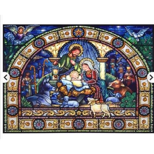 5D DIYDiamond Painting Shaped Drill Religion Special Shape Diamond Painting Rhinestone Crystal Diamond Home Decoration With Tool