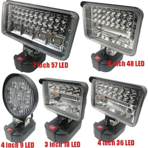 Car LED Work Lights Flashlights Electric Torch Spotlight for Makita 14.4V 18V Li-ion Battery Adapter BL1815 BL1830 BL1430 BL1860