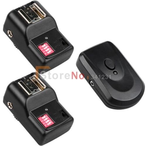 3 IN 1 PT-16 GY 16 Channels Wireless Radio Flash Trigger set with 2 receivers with umbrella holder Sync Speed 1/250s