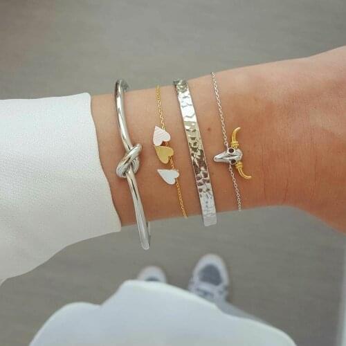 Heart Bracelet Personality Knotted Bangles 4 Pieces Set For Women 2020 New Design Fashion Vintage Bracelets Set Jewelry