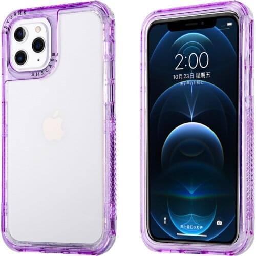 Transparent Candy Color Phone Case For iPhone 12 11 Pro XS Max XR X 7 8 Plus SE2020 11Pro Clear Soft Shockproof Back Cover