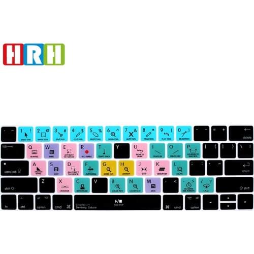 HRH Steinberg Cubase Shortcuts Hotkey Silicone Keyboard Cover Skin for Macbook Pro 13"15" Touch Bar A1706 / A1707/A1989/A2159