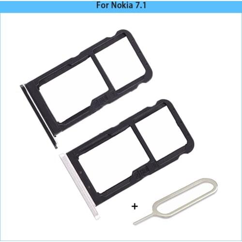 New For Nokia 7.1 SIM Card Tray Slot Holder For Nokia 7.1 5.84 inch TA-1085 TA-1095 TA-1096 TA-1097