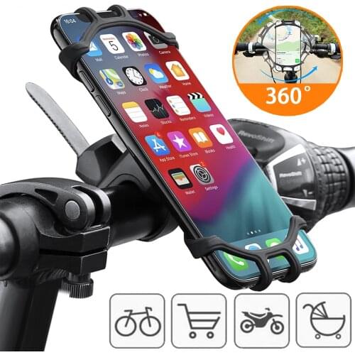 Bike Phone Holder Bicycle Mobile Cellphone Holder Motorcycle Suporte Celular For iPhone Huawei Xiaomi Houder Fiets 360° Rotation