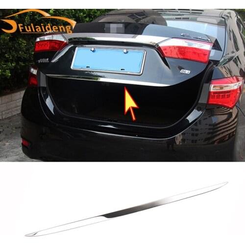 For Toyota Corolla 2014-2018 Blue/Silver titanium Trunk Rear Bumper Protector Sill Car Tail Door Trim Car Styling
