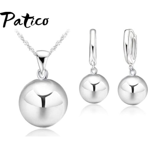 New Arrival 2021 Real 925 Sterling Silver Gold Colorful Pendant Necklace Hook Earrings Jewelry Set For Women Wedding Anniversary