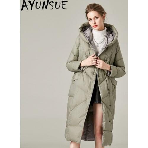 AYUNAUE Womens Down Jacket Women Coat Female Long Winter Jacket Fashion Clothes Casual 2020 Casaco Feminino Inverno Fs19091 149