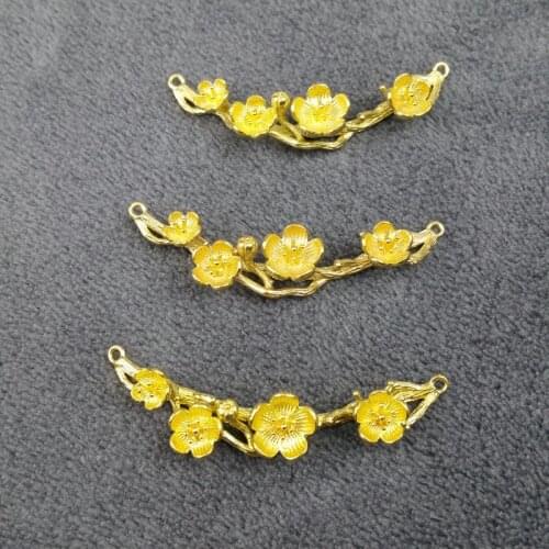 4pcs/lot 16x39mm brass plum for earring Hand chain accessories Jewelry DIY Components handmade