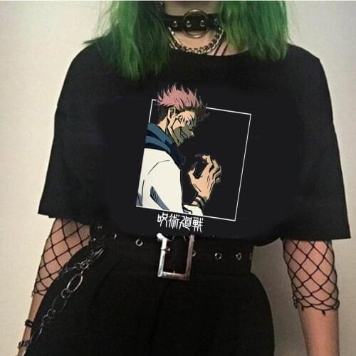 2020 Hot Anime Jujutsu Kaisen T Shirt Women Fashion Yuji Itadori T-shirt Graphic Tees