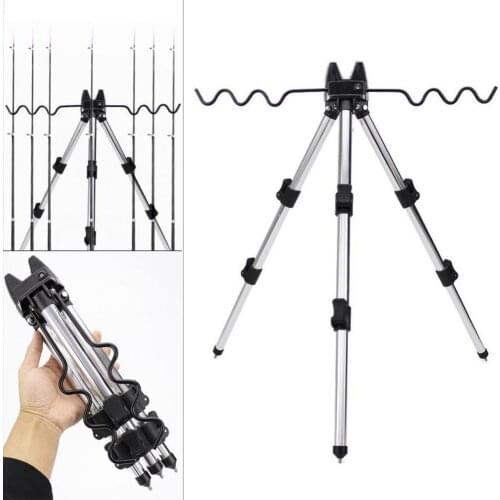 HOT SALES！！！New Arrival Portable Aluminum Alloy Telescopic Fishing Tripod Holder Bracket for Fish Rod