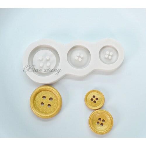 Luyou 1pc Button Silicone Mold Fondant Mould Cake Decorating Tools Cake Gumpaste Molds, Kitchen Accessories FM1939
