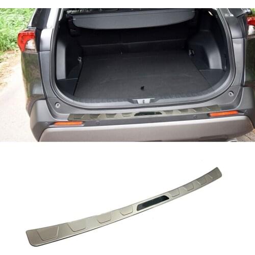 High quality stainless steel Rear Bumper cover door sill plate for 2019 2020 Toyota RAV4 RAV 4 car styling