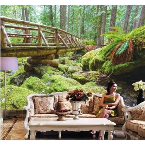 Mural forest landscape stereoscopic papel de parede 3D wallpaper living room bedroom TV background wall Home Decor Wallpaper