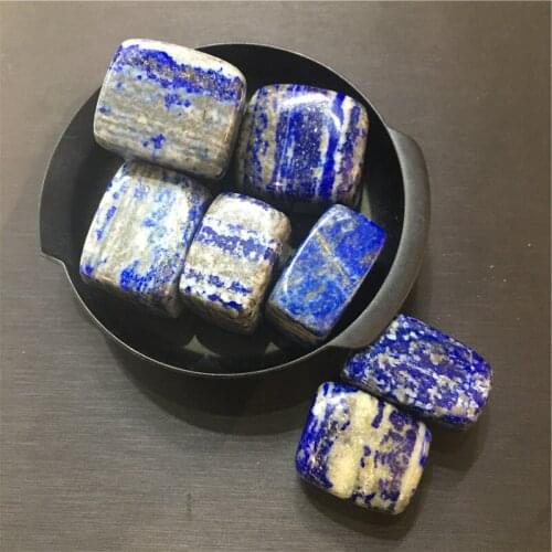 Natural Lapis Lazuli Cube Irregular Polishing Mineral DIY Handcrafted Jewelry Making