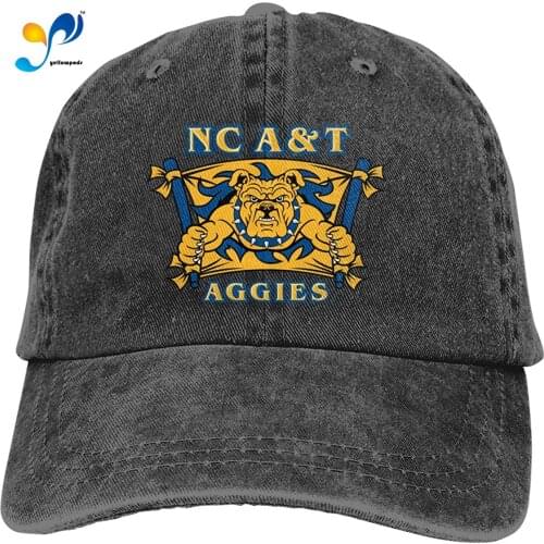 Nc North Carolina A&T State University Aggies Unisex Vintage Jeans Baseball Hat Adjustable Denim Cap Trucker Hat