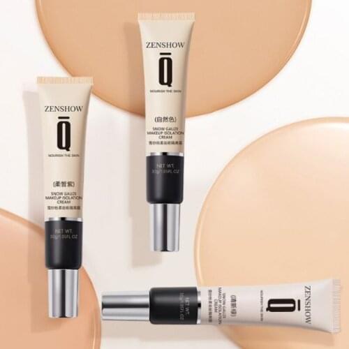 30g 3 Color Invisible Pore Makeup Primer Purple Face Base Primer Pore Concealer Brightening Natural Prime Cream Cosmetic TSLM1