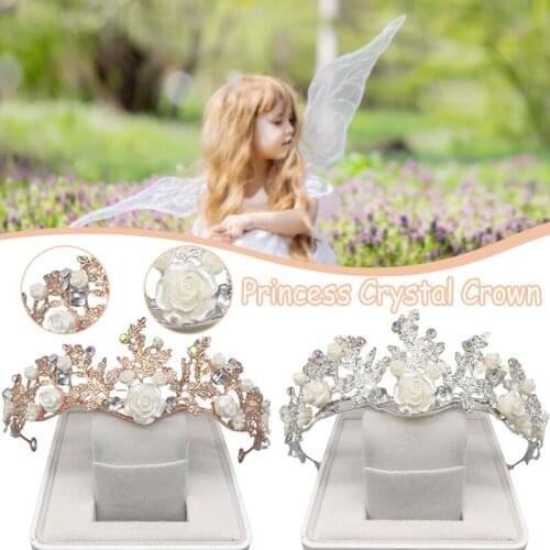 New Flower Crowns Beautiful Headpiece Bridal Crown Wedding Tiaras Hair Accessories for Women Costume Party Princess Diadem