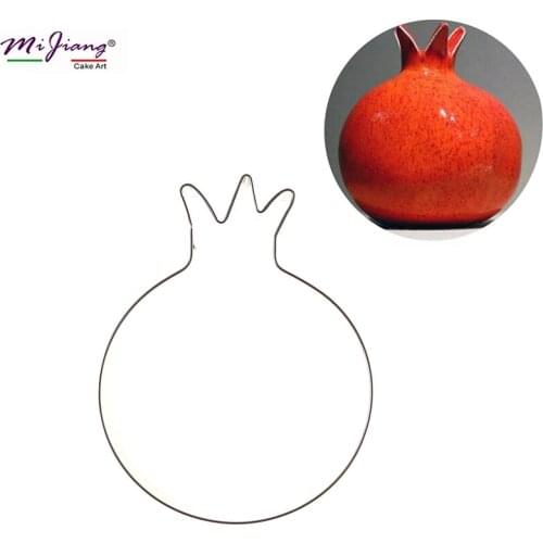 New Stainless Steel Pomegranate Cookie Cutter Slicer Stamp Sugar Pastry Fondant Mold Christmas Cake Decorating Tools S7183