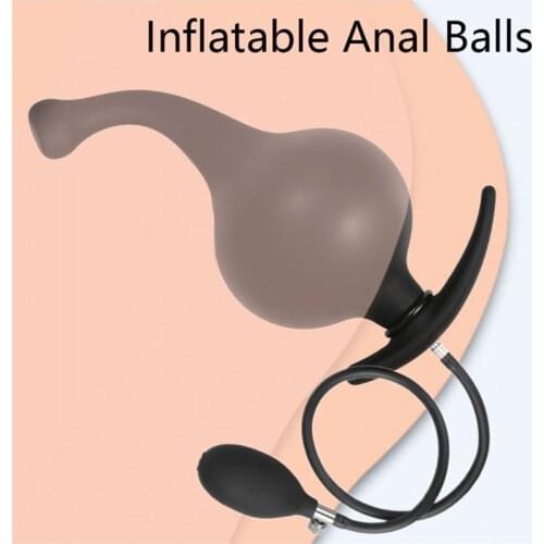 Huge Inflatable Anal Tail Plug Dilator Big ButtPlug Anus Expansion Silicone Sex Toys For Men Woman Sex Product Adult Erotic Toys