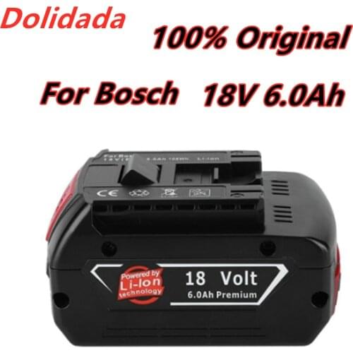 Original 18V 6000mah rechargeable lithium-ion battery, used for Bosch 18V 6.0A backup battery portable replacement BAT609
