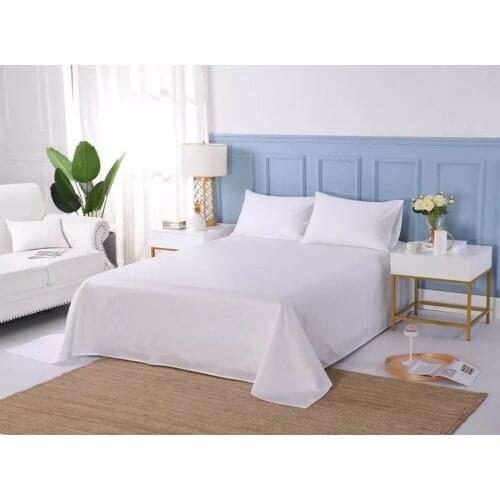 100% Egyptian Cotton 600 TC Ivory White Blue Pink Colors Flat Sheet Pillowcases Set Customize